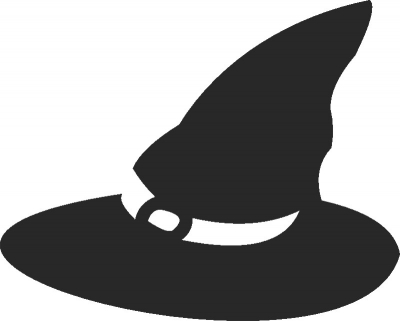 Witch Hat Halloween - DXF CNC dxf for Plasma Laser Waterjet Plotter Router Cut Ready Vector CNC file